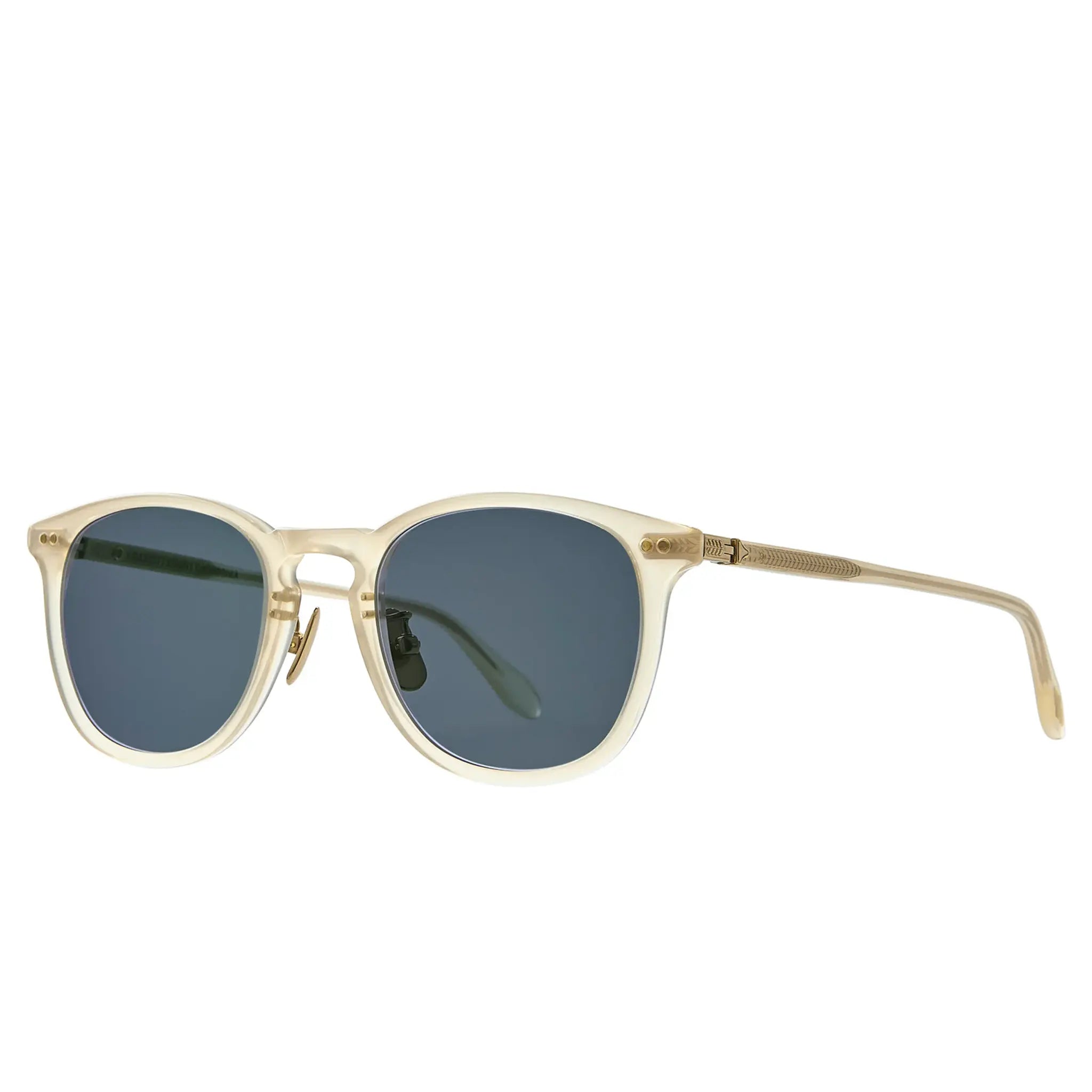 Front Side View of Garrett Leight Kinney J Forever Classic Silk Sunglasses 2168-49-SLK/PPCF